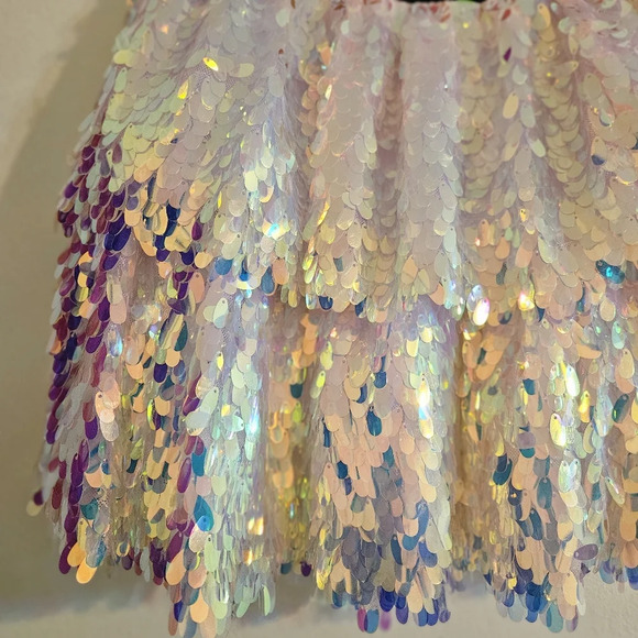 Balmain Iridescent Sequin A-Line Skirt - Picture 6 of 6